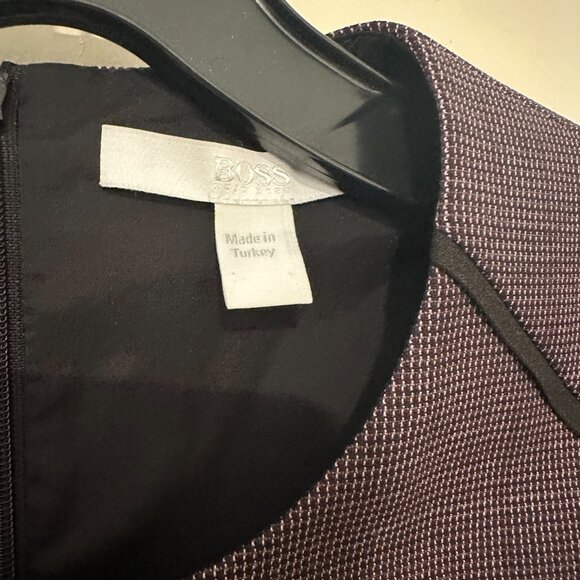 Boss purple plaid suiting dress with black piping - size 2 - Picture 2 of 4